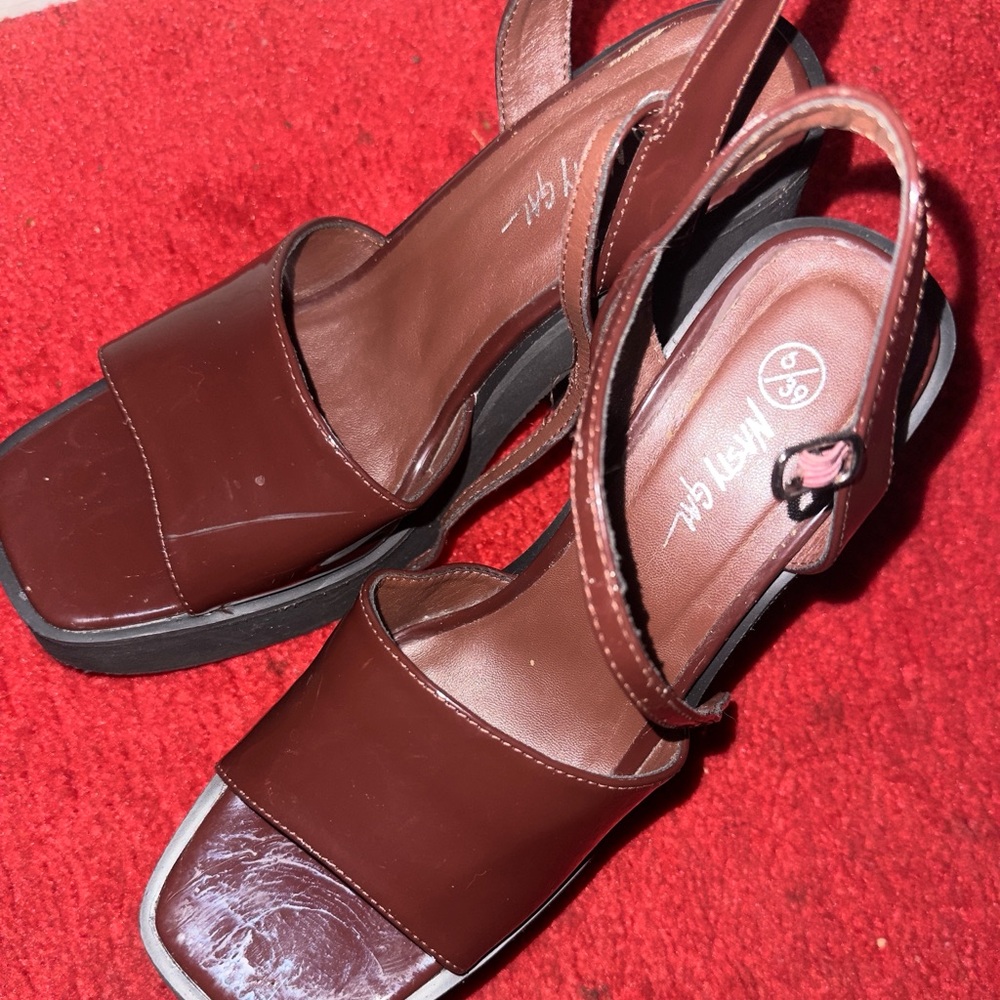 Nasty Gal Dark Brown Women's Sandals
